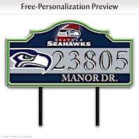 Seattle Seahawks Personalized Outdoor Address Sign