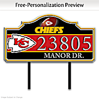 Kansas City Chiefs Personalized Address Sign