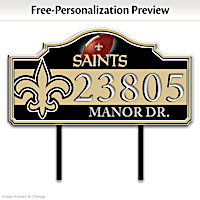 New Orleans Saints Personalized Address Sign