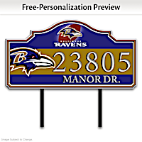 Baltimore Ravens Personalized Address Sign
