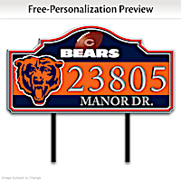 Chicago Bears Personalized Address Sign