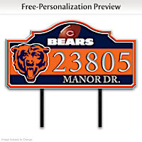 Chicago Bears Personalized Address Sign