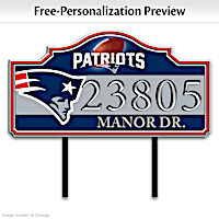 New England Patriots Personalized Outdoor Address Sign