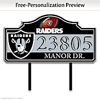 Las Vegas Raiders Personalized Address Sign