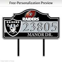 Las Vegas Raiders Personalized Outdoor Address Sign