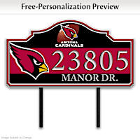 Arizona Cardinals Personalized Address Sign