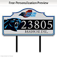 Carolina Panthers Personalized Address Sign