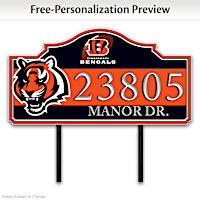 Cincinnati Bengals Personalized Address Sign