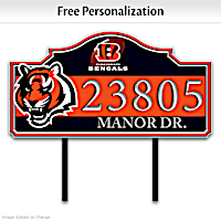 Cincinnati Bengals Personalized Outdoor Address Sign