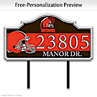 Cleveland Browns Personalized Address Sign