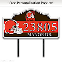 Cleveland Browns Personalized Address Sign