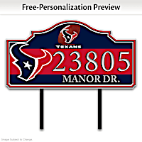 Houston Texans Personalized Outdoor Address Sign
