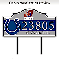 Indianapolis Colts Personalized Address Sign