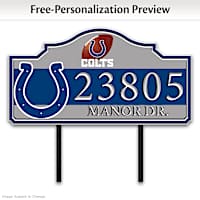 Indianapolis Colts Personalized Address Sign