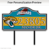 Jacksonville Jaguars Personalized Outdoor Address Sign