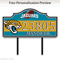 Jacksonville Jaguars Personalized Address Sign