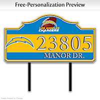 Los Angeles Chargers Personalized Address Sign