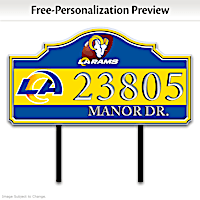 Los Angeles Rams Personalized Address Sign