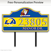 Los Angeles Rams Personalized Address Sign