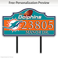 Miami Dolphins Personalized Address Sign