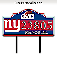 New York Giants Personalized Outdoor Address Sign