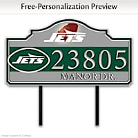 New York Jets Personalized Outdoor Address Sign