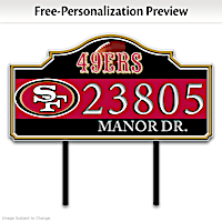 San Francisco 49ers Personalized Address Sign