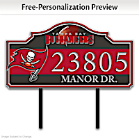 Tampa Bay Buccaneers Personalized Address Sign