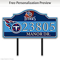 Tennessee Titans Personalized Address Sign