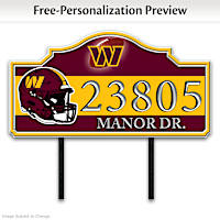Washington Commanders Personalized Address Sign