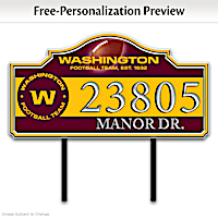 Washington Football Team Personalized Address Sign