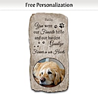 Pet Memorial Plaque Personalized With Pet's Photo And Name