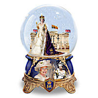 "Queen Elizabeth II Coronation" Musical Glitter Globe