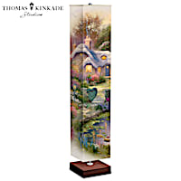 Thomas Kinkade Cottage Floor Lamp With Art On All 4 Sides