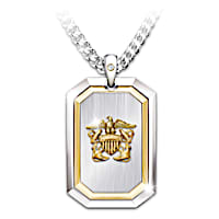 The Courage To Serve Navy Pendant Necklace
