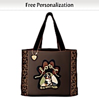 "Love Is A Wet Nose" Tote Personalized With Your Dog's Photo