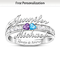 Birthstone Forever Us Personalized Ring