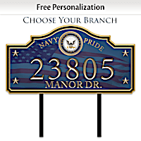 Military Personalized Address Sign: Choose Your Branch