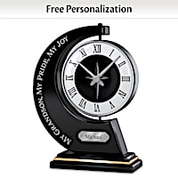 My Grandson, My Pride, My Joy Personalized Clock