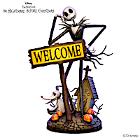 Jack Skellington Solar Lit Welcome Sign