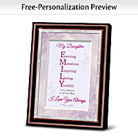 Daughter Framed Poem With Name And Personality Traits