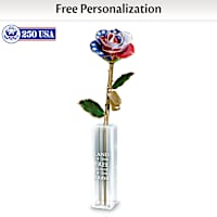 Military Loved One Personalized Preserved Rose Centerpiece