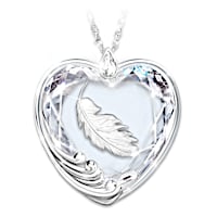 "Touch Of An Angel" Remembrance Crystal Pendant Necklace