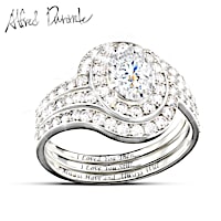 Alfred Durante Genuine White Topaz Romantic Stacking Ring