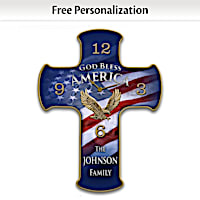 God Bless America Personalized Wall Clock