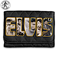 Elvis Presley Tribute Quilted RFID Blocking Trifold Wallet