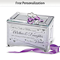 Always Connected By The Heart Personalized Music Box