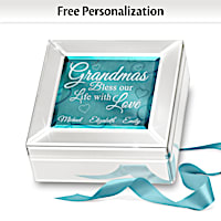 Mirrored Glass Music Box Personalized For Grandmothers