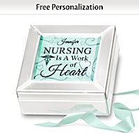 Personalized Mirrored Glass Music Box For Nurses