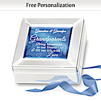 Personalized Mirrored Glass Music Box For Grandparents